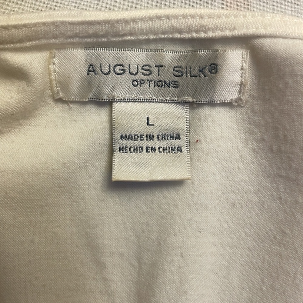 August Silk Women’s Large White Tank Top - Picture 2 of 6